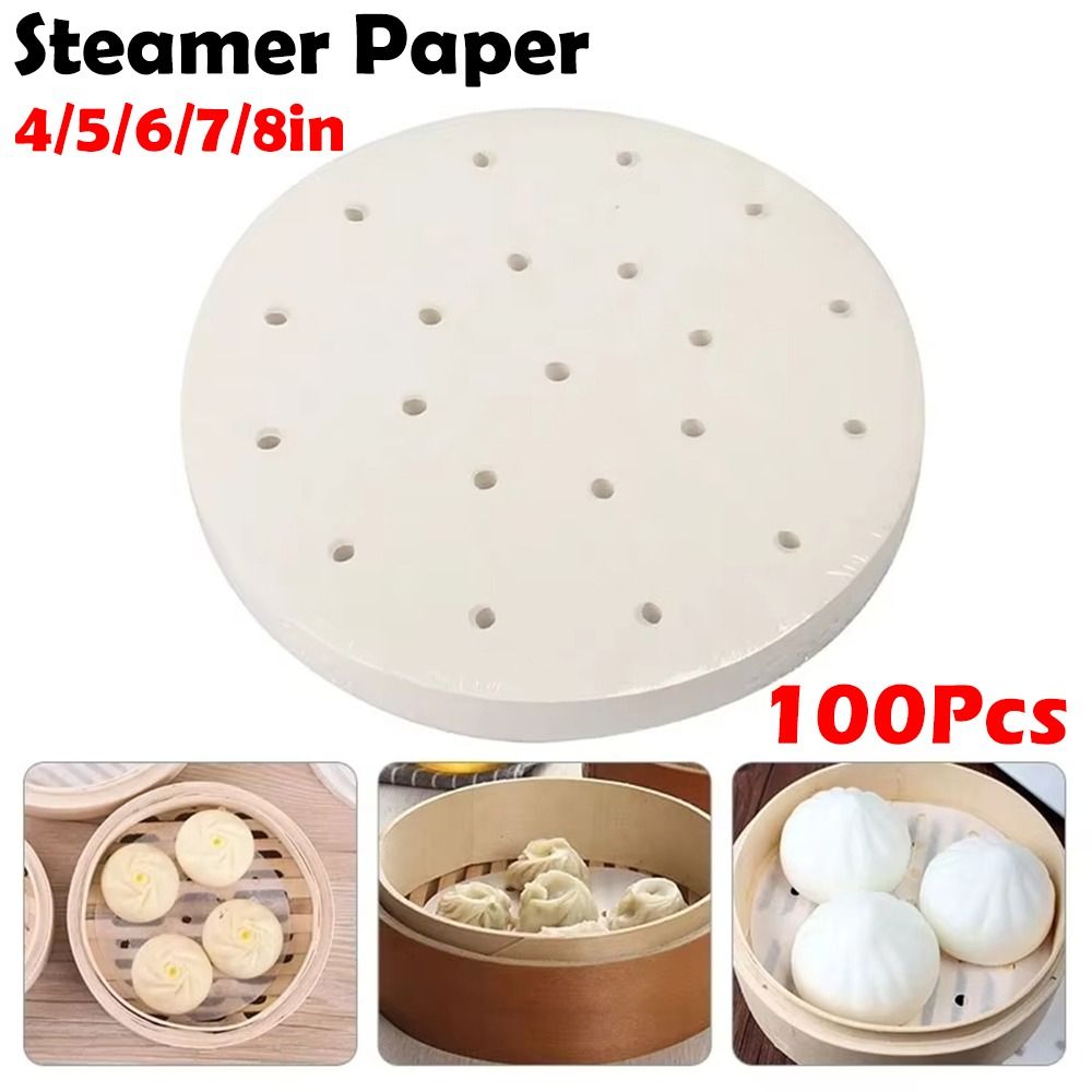 Kitchen Appliances For Restaurant - 100Pcs 찐 종이 찐빵 과자 비