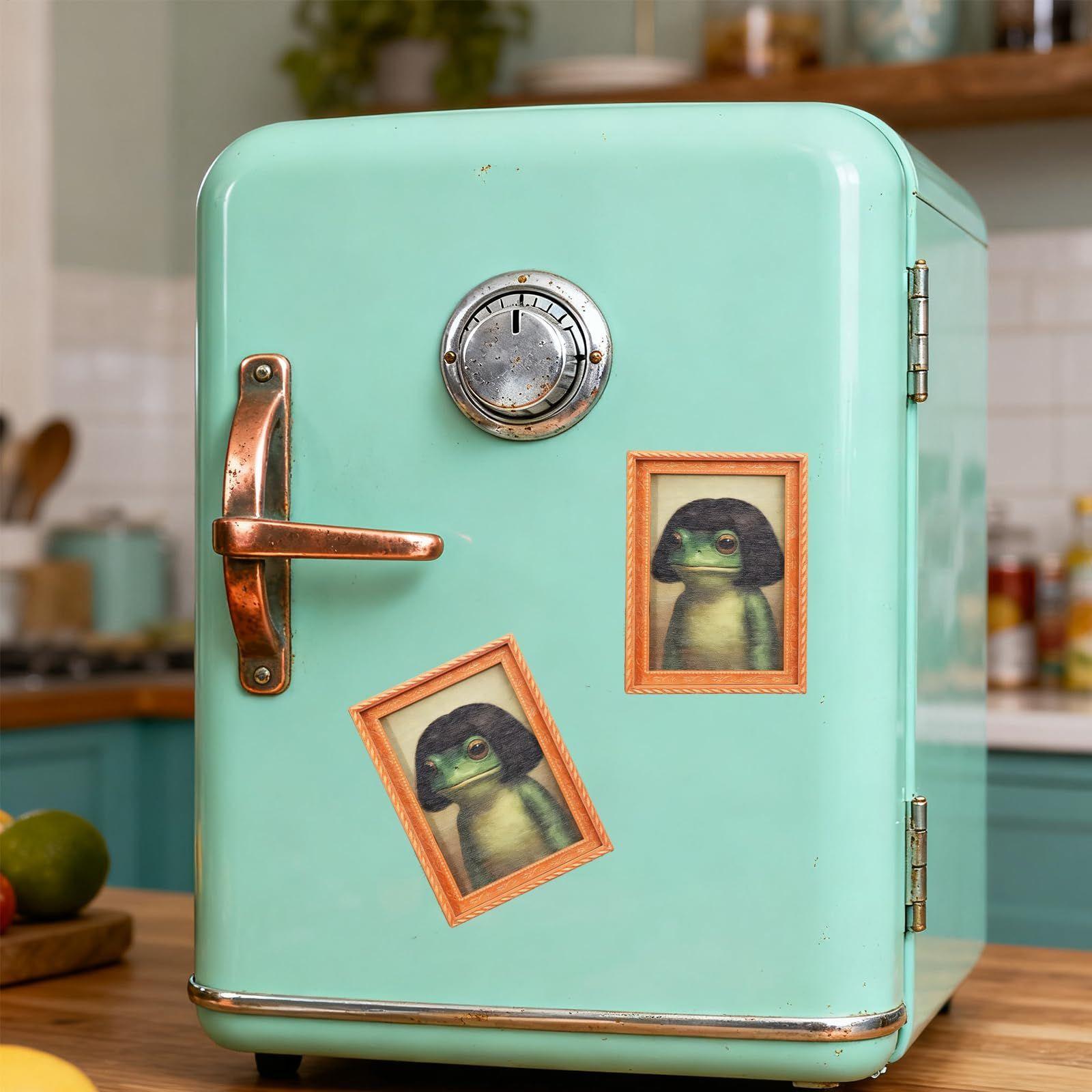 개구리 자석 나무 장식품 예술적인 사진 프레임이 있는  - Kitchen Appliances Photos 리뷰 및 가격