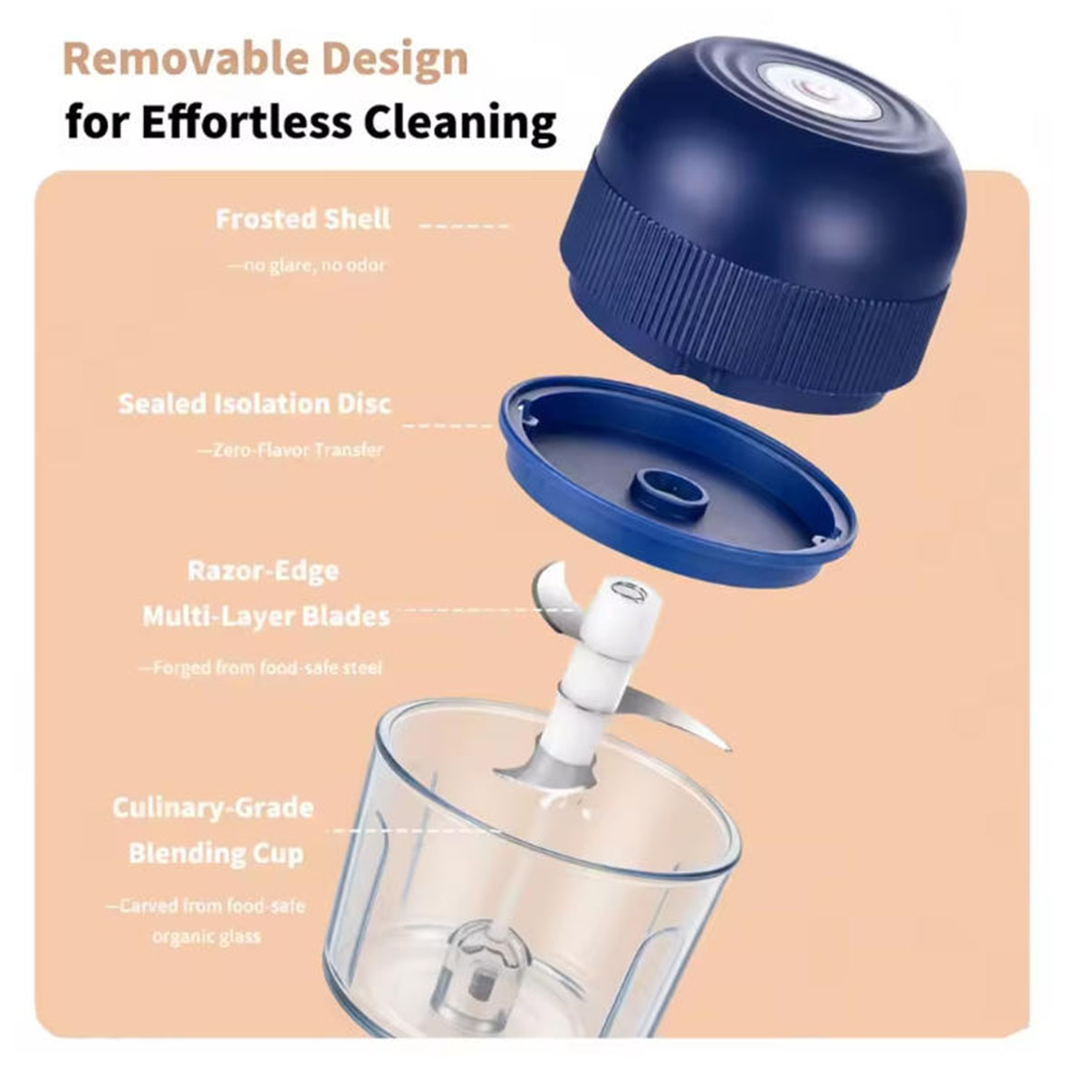 1PC 전기 마늘 다지기 미니 푸드 프로세서 USB 충 - Kitchen Appliances For Restaurant 리뷰 및 가격